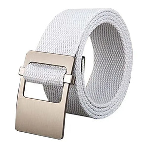 Men's Canvas Buckle Closure Plain Pattern Trendy Military Belts