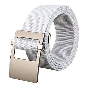 Men's Canvas Buckle Closure Plain Pattern Trendy Military Belts