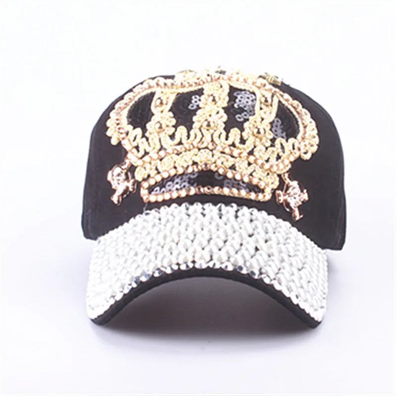 Women's Cotton Adjustable Strap Crown Casual Wear Baseball Hat