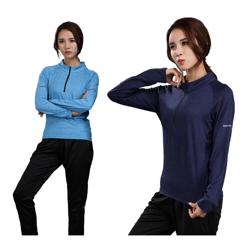 Women's Polyester Full Sleeve Solid Pattern Yoga Wear T-Shirt