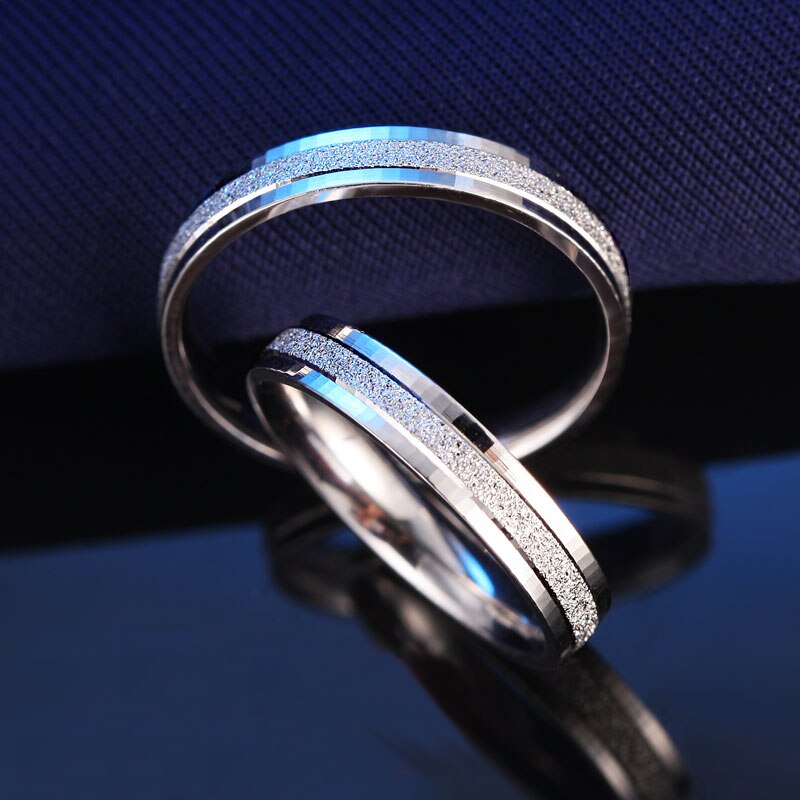 Men's 100% 925 Sterling Silver Round Pattern Wedding Couple Ring