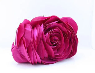 Women's Velour Hasp Closure Flower Pattern Trendy Wedding Clutch