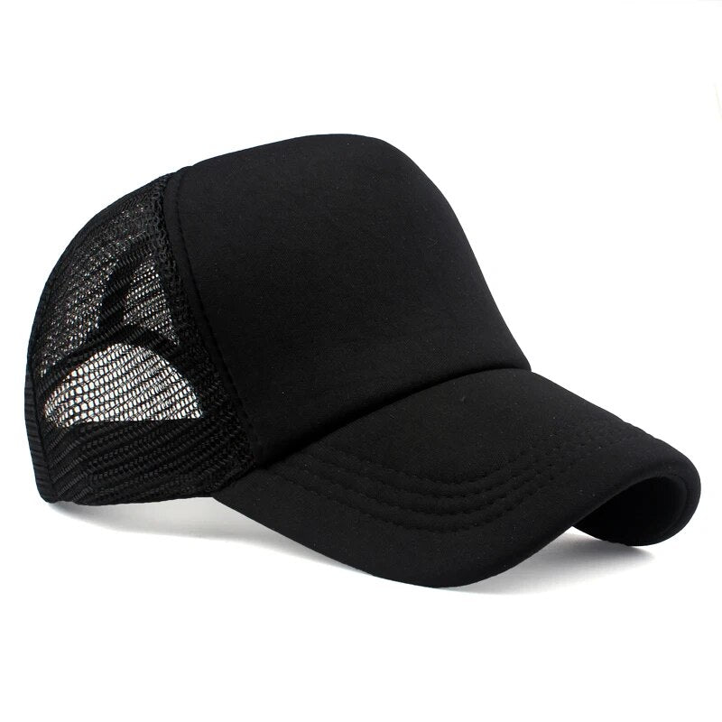 Men's Cotton Adjustable Strap Solid Pattern Snapback Baseball Cap