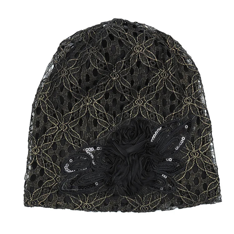 Women's Polyester Floral Pattern Casual Wear Winter Beanies Cap