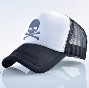 Men's Polyester Adjustable Strap Casual Skeleton Baseball Cap