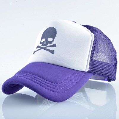 Men's Polyester Adjustable Strap Casual Skeleton Baseball Cap