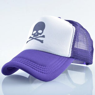 Men's Polyester Adjustable Strap Casual Skeleton Baseball Cap