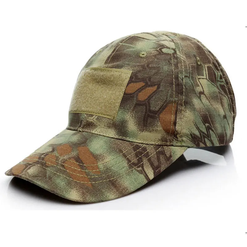 Men's Cotton Adjustable Strap Camouflage Pattern Military Caps