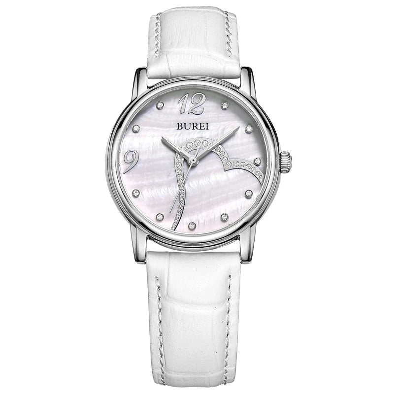 Women's Stainless Steel Round Shaped Waterproof Luxury Watch