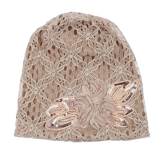 Women's Polyester Floral Pattern Casual Wear Winter Beanies Cap