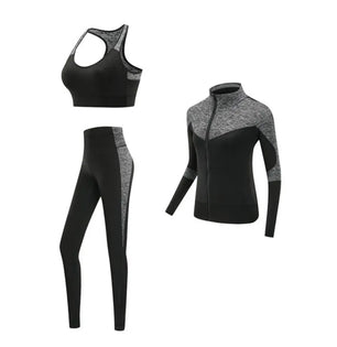 Women's Spandex Short Sleeves Running Fitness Sports Yoga Set