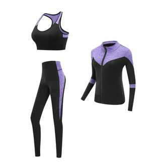 Women's Spandex Short Sleeves Running Fitness Sports Yoga Set