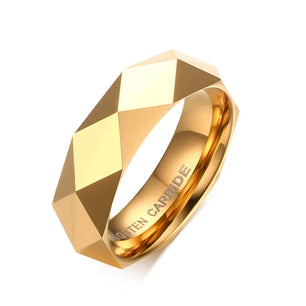 Men's Metal Tungsten Geometric Pattern Trendy Wedding Ring