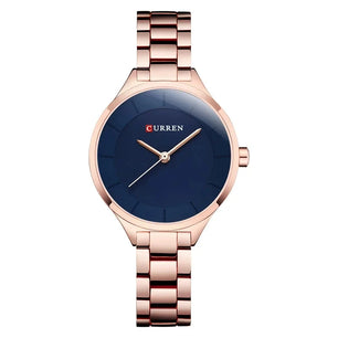 Women's Alloy Case Bracelet Clasp Luxury Analog Quartz Watch