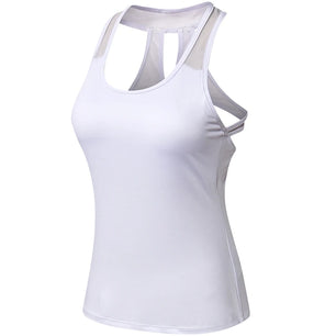 Women's Polyester O-Neck Sleeveless Breathable Yoga Workout Top