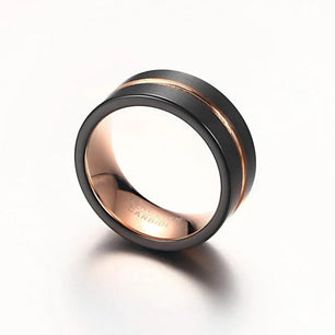 Men's Metal Stainless Steel Geometric Pattern Trendy Wedding Ring