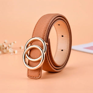 Women's PU Leather Buckle Closure Solid Pattern Trendy Belts 