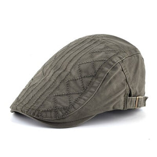 Men's Cotton Adjustable Strap Casual Wear Solid Pattern Cap