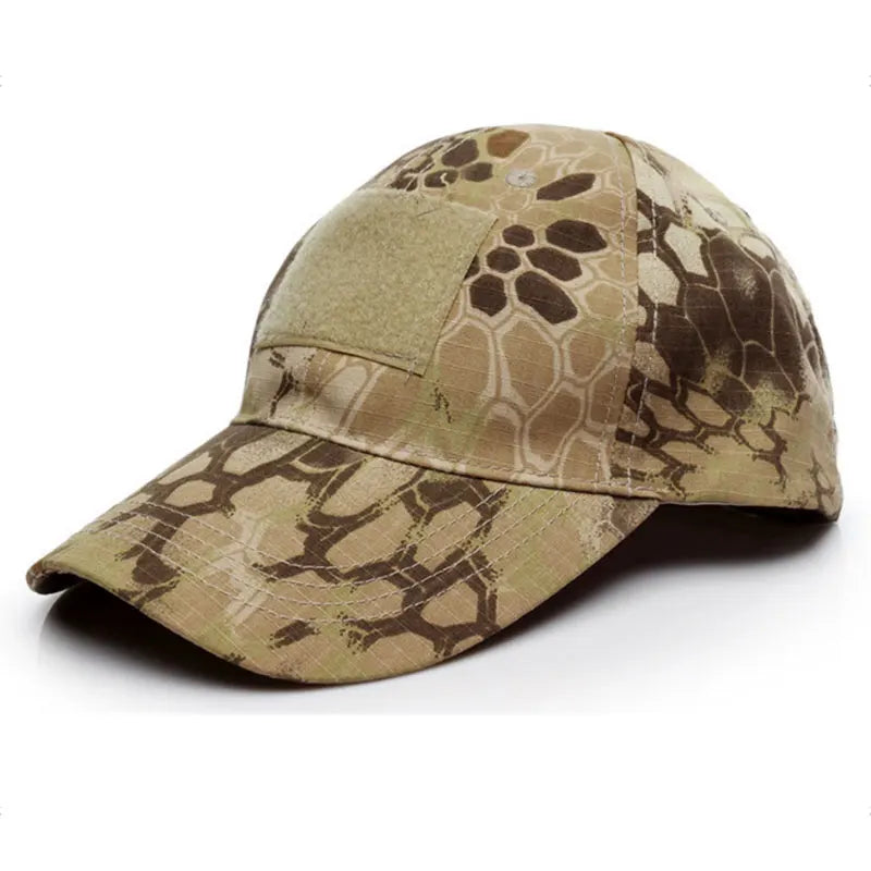 Men's Cotton Adjustable Strap Camouflage Pattern Military Caps