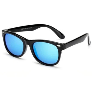 Kid's Acetate Frame Polycarbonate Lens Square Shaped Sunglasses