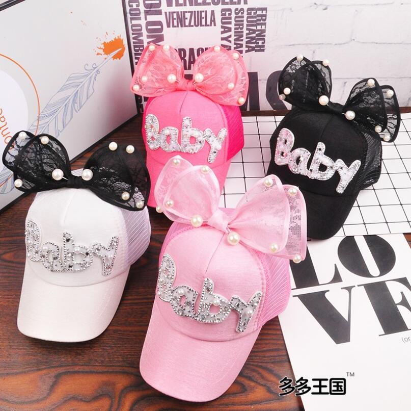 Women's Cotton Pearl Pattern Casual Wear Hip-Hop Snapback Caps