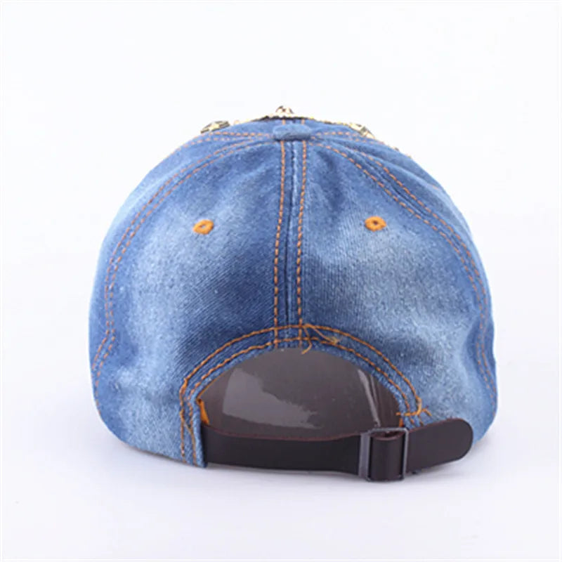 Women's Cotton Adjustable Strap Crown Casual Wear Baseball Hat