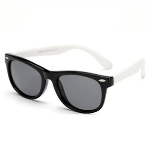 Kid's Acetate Frame Polycarbonate Lens Square Shaped Sunglasses