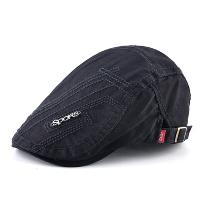 Men's Cotton Adjustable Strap Casual Wear Solid Pattern Cap