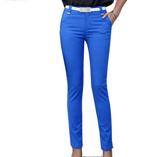 Women's Cotton High High Waist Formal Wear Plain Denim Pants