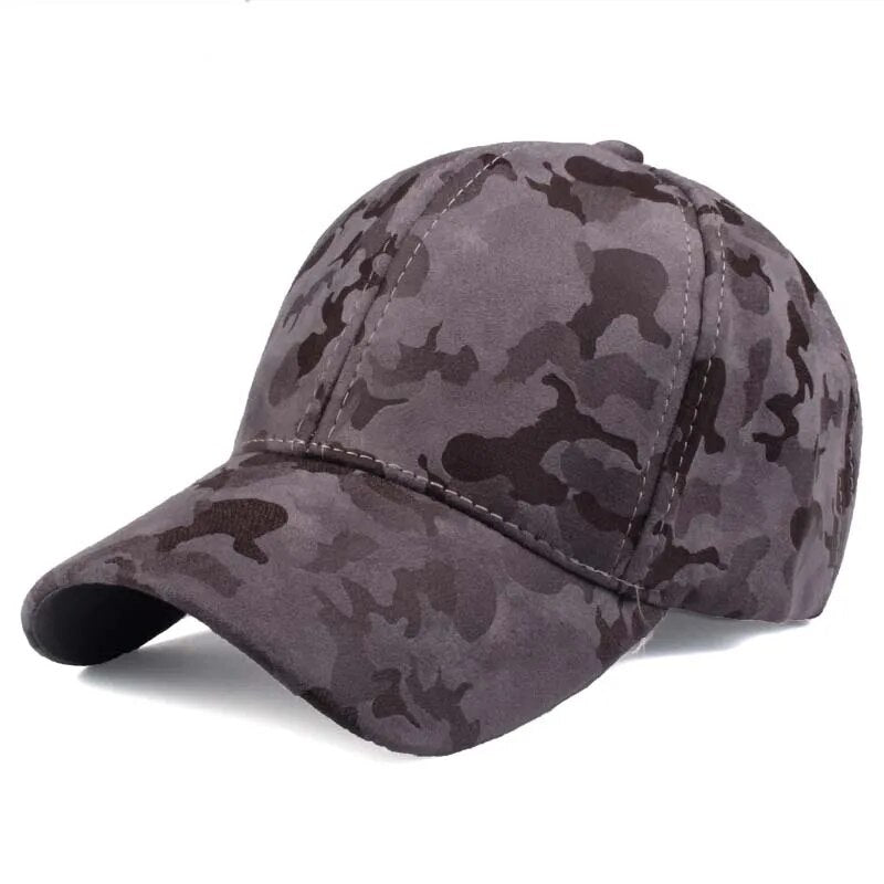 Women's Cotton Adjustable Strap Sun Protection Camouflage Cap