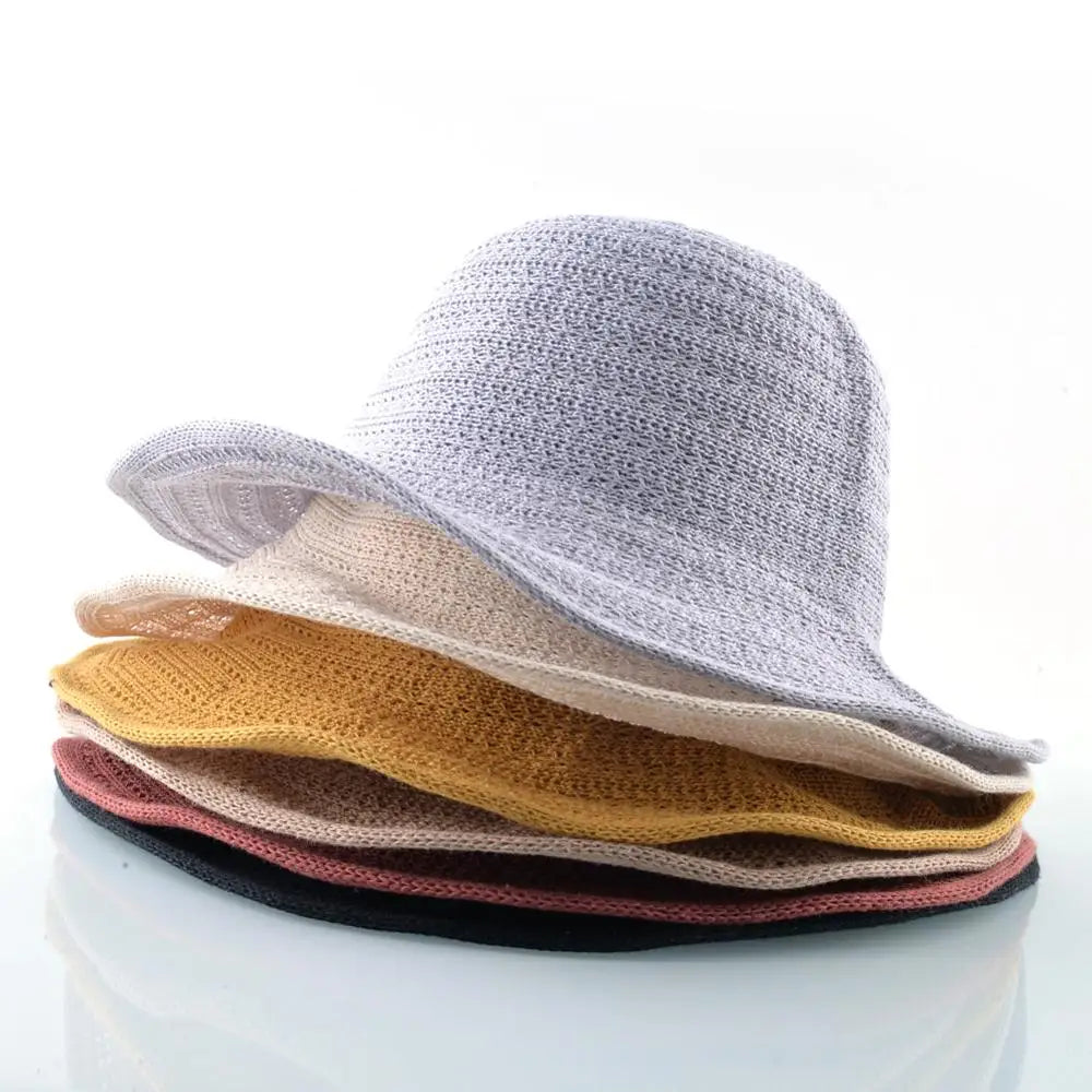 Women's Polyester Solid Pattern Sun Protection Glamorous Hat