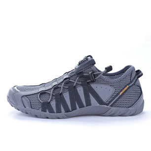 Men's Microfiber Round Toe Elastic Band Closure Sports Sneakers