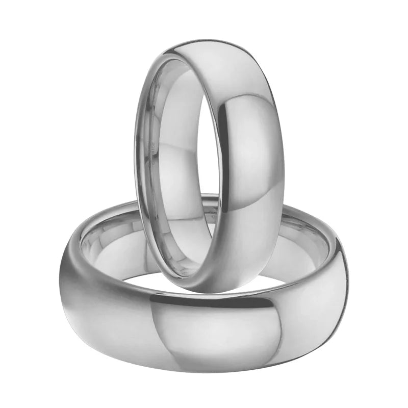 Men's Stainless Steel Round Shaped Trendy Couple Wedding Ring