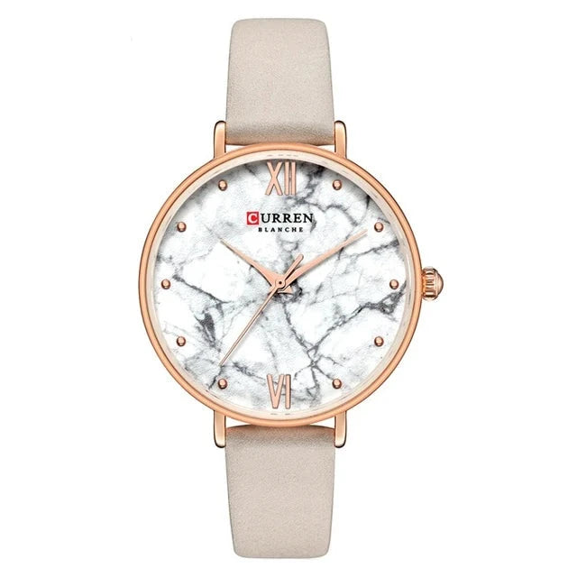 Women's Stainless Steel Round Shaped Waterproof Luxury Watch