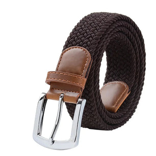 Men's Canvas Pin Buckle Closure Plain Pattern Military Belts