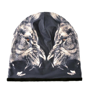 Women's Acrylic Animal Pattern Casual Wear Hip Hop Winter Cap