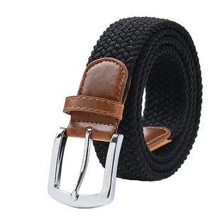 Men's Canvas Pin Buckle Closure Plain Pattern Military Belts