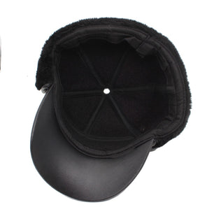 Men's Faux Leather Adjustable Casual Wear Snapback Baseball Caps