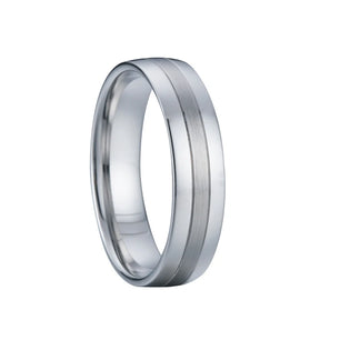 Men's Stainless Steel Cubic Zirconia Geometric Shape Wedding Ring