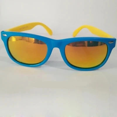 Kid's Acetate Frame Polycarbonate Lens Square Shaped Sunglasses