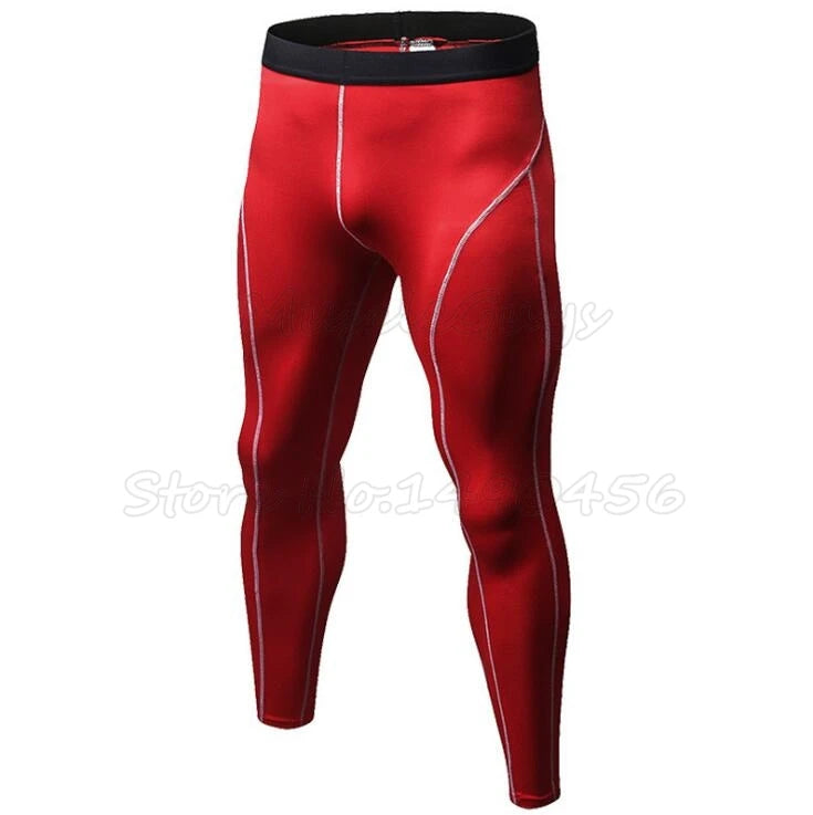 Men's Polyester Quick Dry Compression Running Sports Leggings