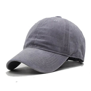 Men's Cotton Adjustable Strap Solid Pattern Snapback Baseball Cap