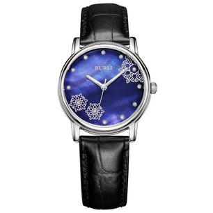 Women's Stainless Steel Round Shaped Waterproof Luxury Watch