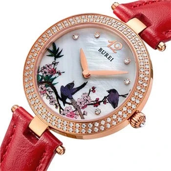 Women's Stainless Steel Round Shaped Waterproof Quartz Watch