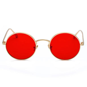 Women's Alloy Frame Polycarbonate Lens Round Shape Sunglasses