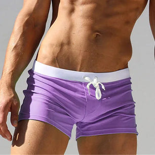 Men's Spandex Quick-Dry Swimwear Solid Pattern Beach Shorts