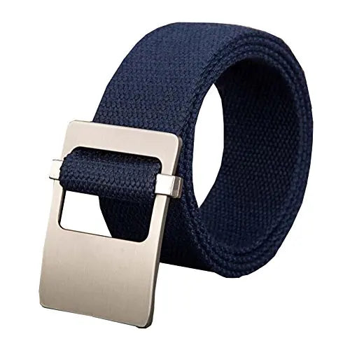 Men's Canvas Buckle Closure Plain Pattern Trendy Military Belts