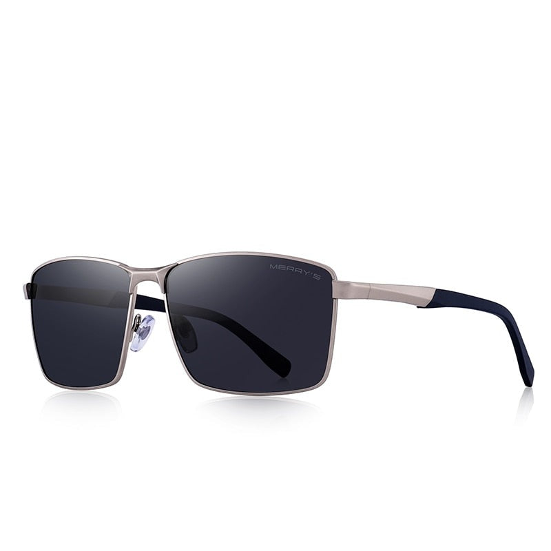 Men's Alloy Frame Polycarbonate Lens Rectangle Shaped Sunglasses