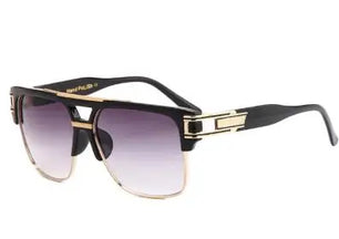 Men's Alloy Frame CR-39 Lens Square Shaped Luxury Sunglasses