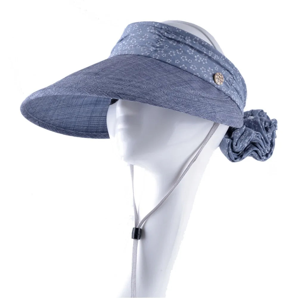 Women's Cotton Solid Pattern Anti-UV Sun Protection Trendy Hat